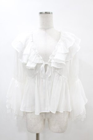 画像: axes femme / レース袖フリルボレロ Free オフ H-25-05-15-1047-AX-TO-NS-ZH