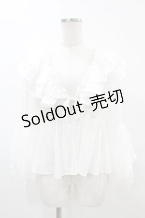 画像: axes femme / レース袖フリルボレロ Free オフ H-25-05-15-1047-AX-TO-NS-ZH