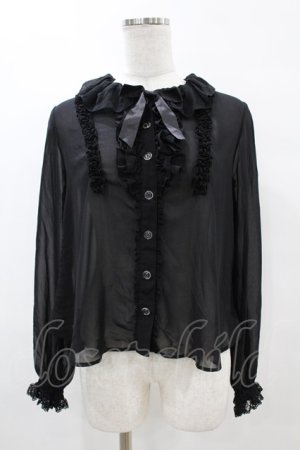 画像: Angelic Pretty / ドールシルエット共フリルブラウス Free ブラック H-25-05-15-1055-AP-BL-NS-ZH