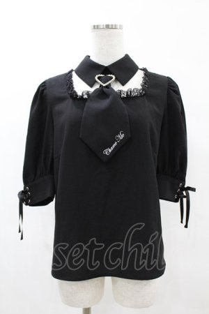 画像: Jamie エーエヌケー / ハートバックルネクタイブラウス M ブラック H-25-05-15-1056-LO-BL-NS-ZH