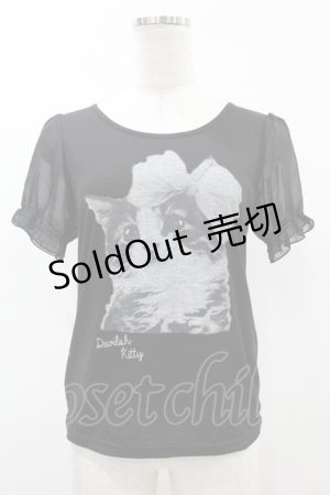 画像: Ank Rouge / キャットプリントTe M ブラック H-25-05-15-1060-CA-TS-NS-ZH