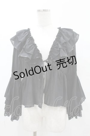 画像: axes femme / レース袖フリルボレロ Free ブラック H-25-05-15-1061-AX-TO-NS-ZH