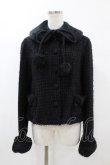 画像1: Angelic Pretty / ファンシーリボンショートコート（ラメワッフル） FREE ブラック H-25-05-15-1062-AP-CO-NS-ZH (1)