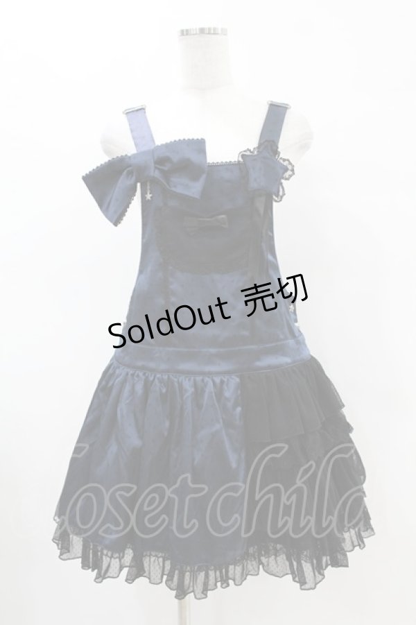 画像1: Angelic Pretty / スタアナイトサロペット Free ネイビー H-25-05-15-1020-AP-OP-NS-ZH (1)