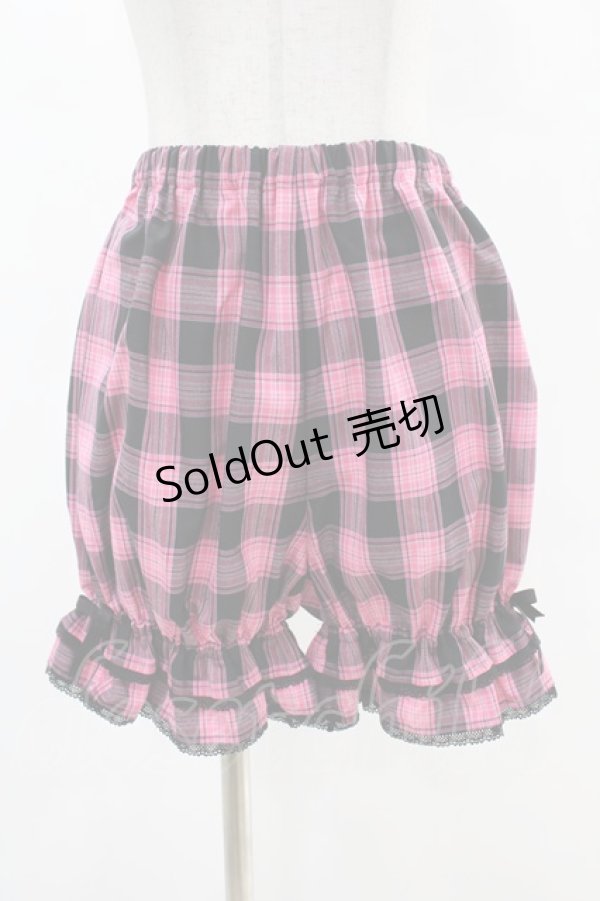 画像4: Angelic Pretty / ブルマ付きスカートSet Free ブラック/ピンク H-25-05-15-1021-AP-SK-NS-ZH (4)