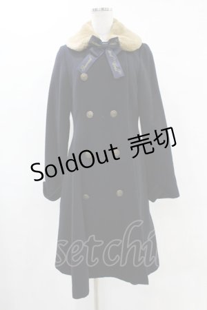 画像: Innocent World / オリジナルロゴリボンコート M/99cm丈 ネイビー H-25-05-15-1026-IW-CO-NS-ZT-C028