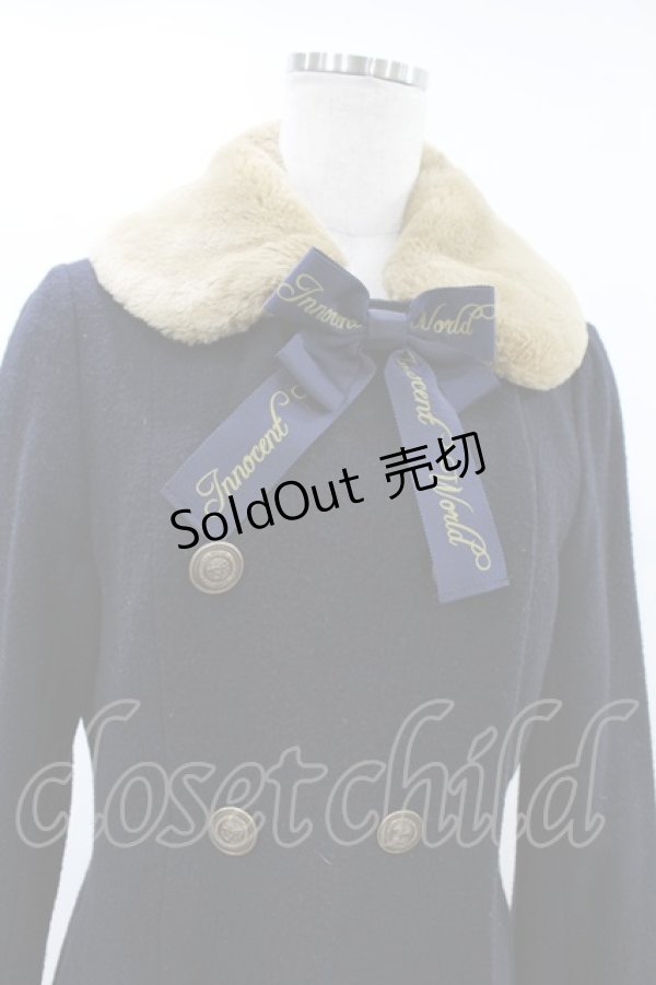 画像4: Innocent World / オリジナルロゴリボンコート M/99cm丈 ネイビー H-25-05-15-1026-IW-CO-NS-ZT-C028 (4)