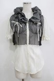 画像1: alice auaa / チュール重ね半袖ブラウス 3（約9号） オフ×ブラック H-25-05-15-065-AA-BL-KB-ZH (1)
