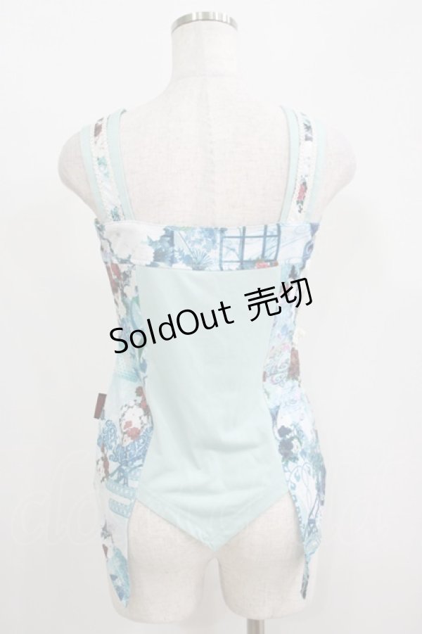 【激安通販 オンラインショップ】 Ozz H-25-05-15-072-OO ブルー 蝶×牡丹柄キャミソール / oneste 手提げ・レッスンバッグ・入園グッズ