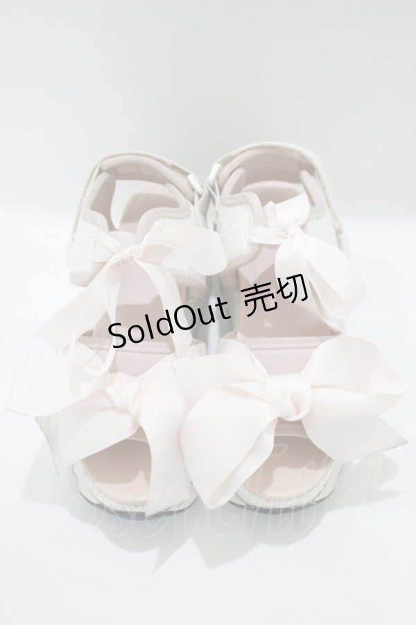 画像1: merry jenny / glitterリボンスニーカーサンダル S ピンク H-25-05-15-074-LO-BG-KB-ZH (1)
