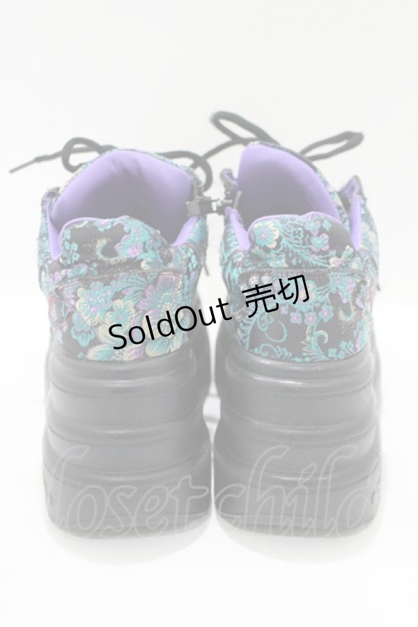 画像3: YOSUKE / 厚底スニーカー M 黒×青 H-25-05-15-075-PU-SH-KB-ZH (3)