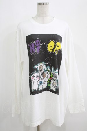 画像: NieR Clothing / プリントLONG CUTSEW  白 H-25-05-15-013-PU-TO-KB-ZH