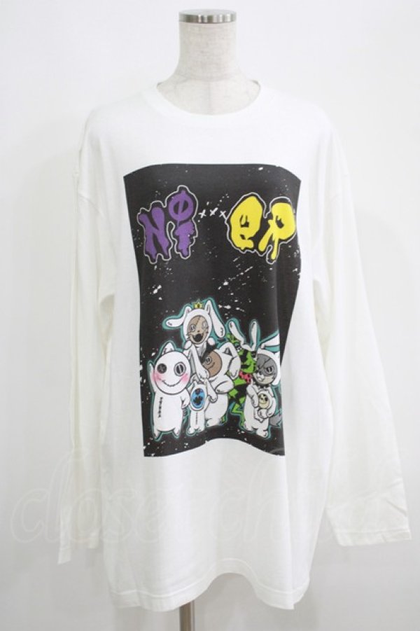 画像1: NieR Clothing / プリントLONG CUTSEW  白 H-25-05-15-013-PU-TO-KB-ZH (1)