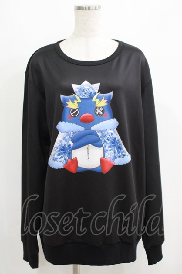 画像1: NieR Clothing / プリントLONG CUTSEW  黒 H-25-05-15-022-PU-TO-KB-ZH (1)
