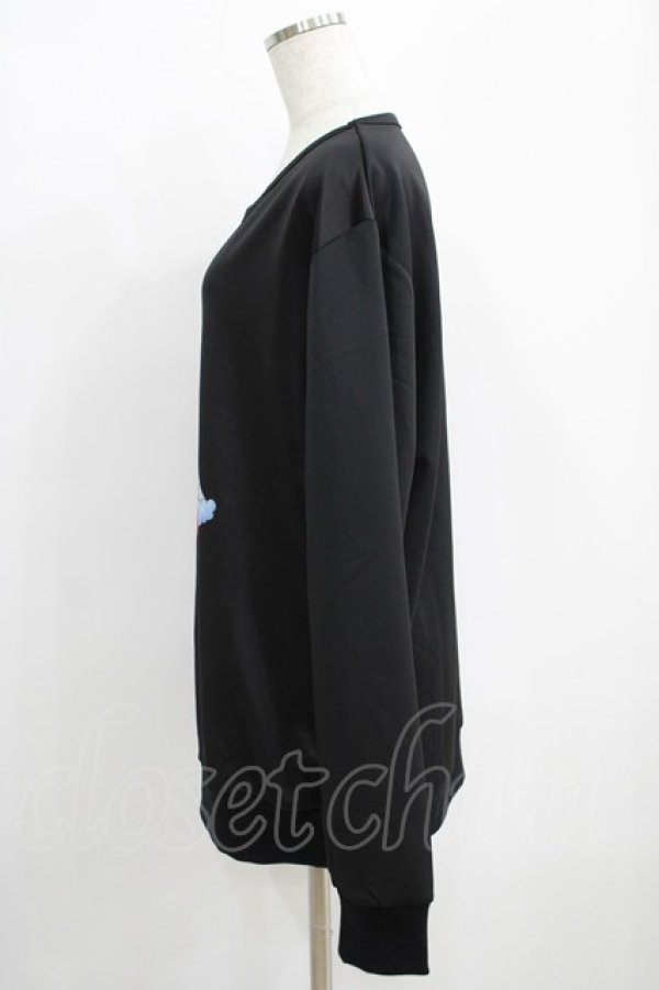 画像2: NieR Clothing / プリントLONG CUTSEW  黒 H-25-05-15-022-PU-TO-KB-ZH (2)