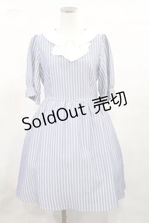 画像: Amavel / ストライプワンピース Free ブルー H-25-05-16-005-CA-OP-NS-ZH