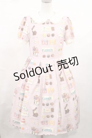 画像: Himena（海外ロリータブランド） / Bunny Chocolateワンピース S ピンク H-25-05-16-006-LO-OP-NS-ZH