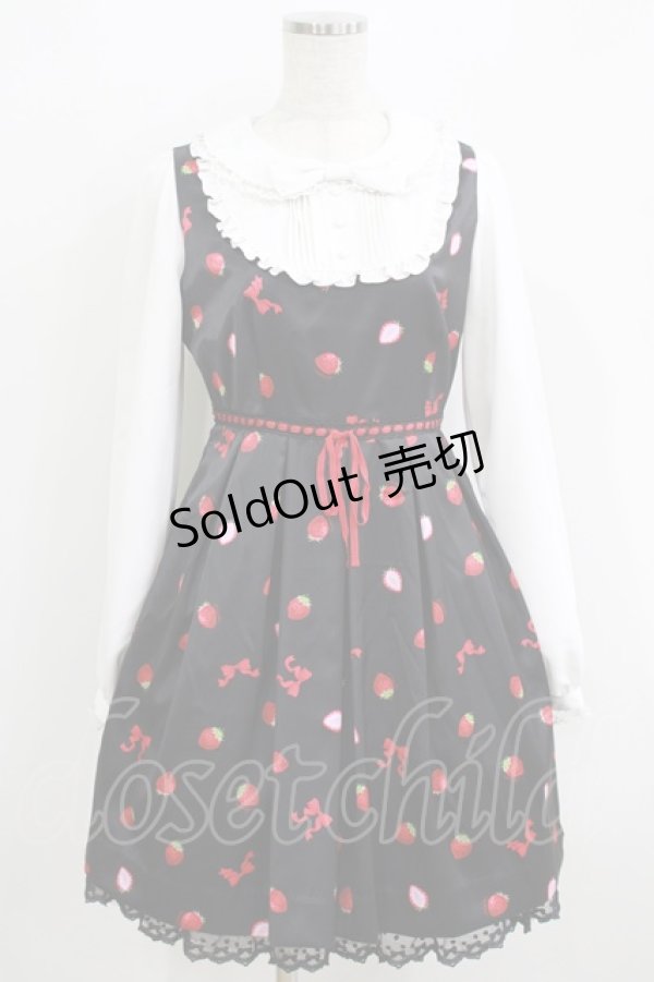 画像1: LODISPOTTO / Berry Ribbonドールワンピース M ブラック H-25-05-16-1034-LO-OP-NS-ZH (1)