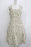 画像1: Fi.n.t / ペイントマーガレット柄ワンピース Free BEIGE H-25-05-16-1038-CA-OP-NS-ZH (1)