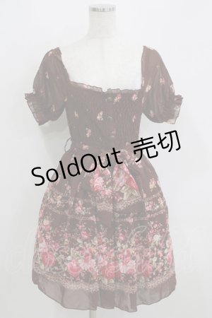 画像: LIZ LISA / シフォン花柄ワンピース Free ブラウン H-25-05-16-1041-LO-OP-NS-ZH