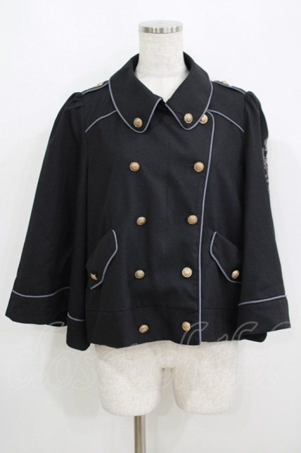 画像4: Amavel / Crown Knight Militaryポンチョコート Free ブラック H-25-05-16-1043-CA-JA-NS-ZH (4)