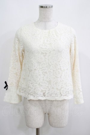 画像: an another angelus / 総レースノーカラープルオーバーブラウス Free IVORY H-25-05-16-1054-CA-BL-NS-ZH