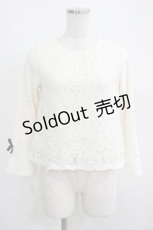 画像: an another angelus / 総レースノーカラープルオーバーブラウス Free IVORY H-25-05-16-1054-CA-BL-NS-ZH