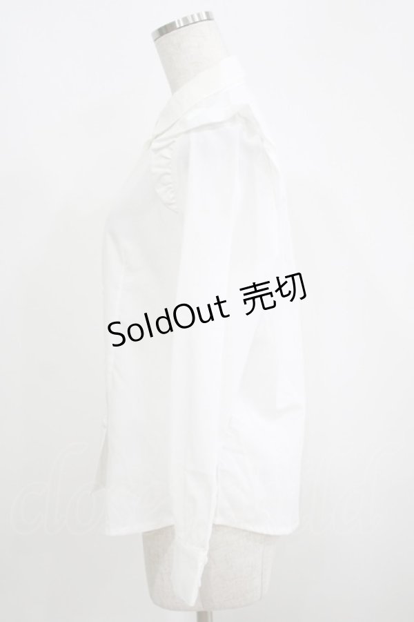 画像2: Fi.n.t / ショルダーフリルブラウス Free OFF WHITE H-25-05-16-1055-CA-BL-NS-ZH (2)