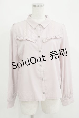画像: axes femme / チェーンブローチ付ブラウス M ピンク H-25-05-16-1060-AX-BL-NS-ZH