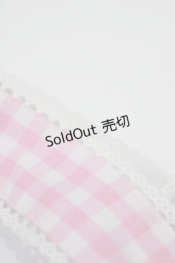 画像8: Angelic Pretty / ギンガム配色肩リボンジャンパースカート Free ピンク/ラベンダー H-25-05-16-1005-AP-OP-NS-ZH (8)