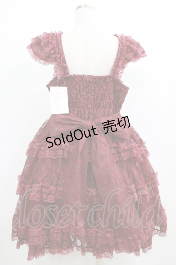 画像3: metamorphose / 【プラスサイズ】永遠の花嫁ドレス プラスサイズ えんじ H-25-05-16-1001-ME-OP-NS-ZH (3)