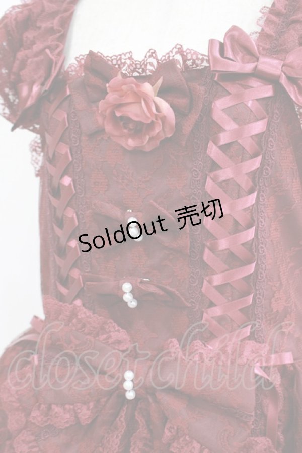 画像4: metamorphose / 【プラスサイズ】永遠の花嫁ドレス プラスサイズ えんじ H-25-05-16-1001-ME-OP-NS-ZH (4)
