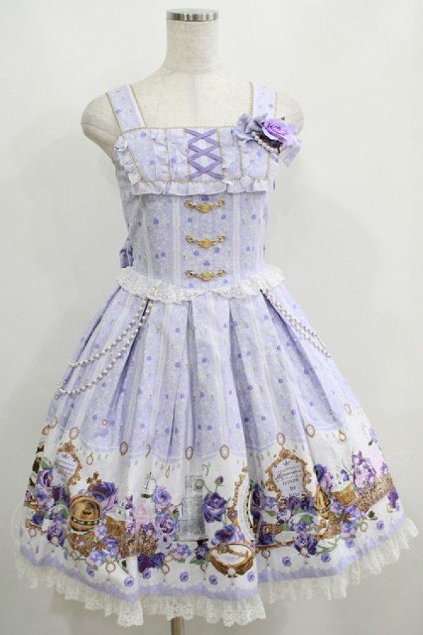 画像1: metamorphose / Majestic princessリボンジャンパースカート Free ラベンダー H-25-05-16-1009-ME-OP-NS-ZH (1)
