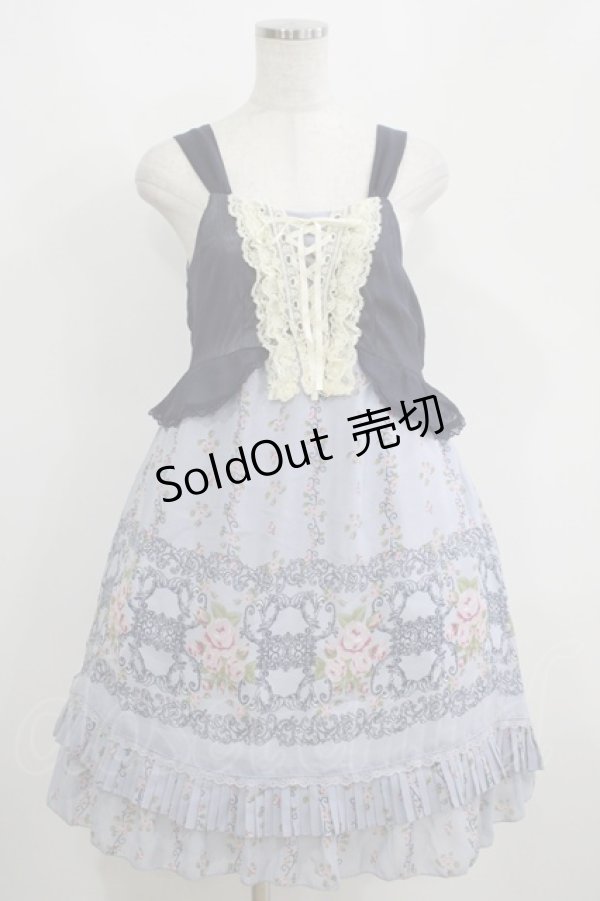 画像1: axes femme / シフォンワンピース M サックス H-25-05-16-1012-AX-OP-NS-ZH (1)