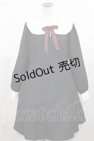 画像: Amavel / リボン付きワンピース Free ブラック H-25-05-16-002-CA-OP-NS-ZH