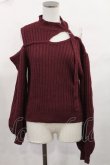 画像1: EATME / アシンメトリーデコルテニットTOP Free ボルドー H-25-05-16-034-LO-TO-NS-ZH (1)