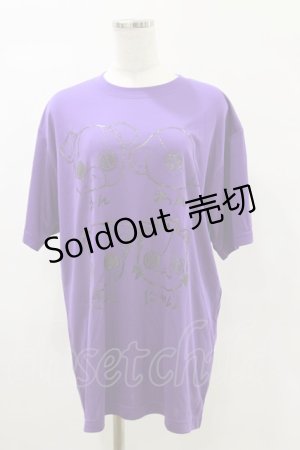 画像: NieR Clothing / プリント半袖CUTSEW XL 紫 H-25-05-17-041-PU-TO-KB-ZH