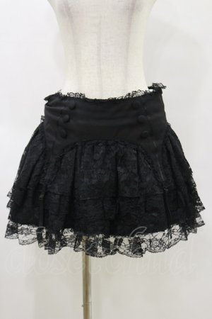 画像: SEXY DYNAMITE LONDON / ガーター風レースフリルスカート M 黒 H-25-05-17-068-PU-SK-KB-ZH