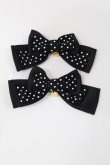 画像1: Angelic Pretty / ドットリボンクリップSet  ブラック H-25-05-17-1036-AP-AC-NS-ZH (1)