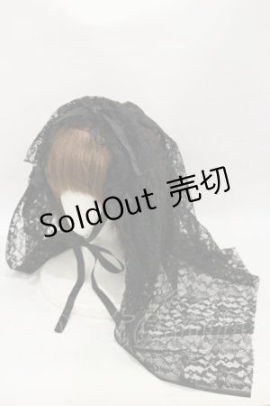画像: MARBLE / ベールヘッドドレス  黒 H-25-05-17-002-GO-AC-KB-ZH