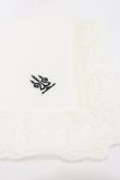 画像2: Moi-meme-Moitie / タイニーローズレース燭台刺繍スカーフ  白×黒刺繍 H-25-05-17-003-MO-ZA-KB-ZH (2)