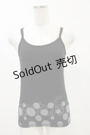 画像: KUNIKUNI / ドットキャミ  黒 H-25-05-17-020-HN-TO-KB-ZH