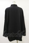 画像2: MiDiom / Ruffle Frill Big Shirt  ブラック H-25-05-18-043-PU-BL-KB-ZH (2)