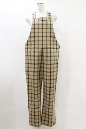 画像: MILKBOY / CHECK SALOPETTE PANTS  ベージュ H-25-05-18-044-MB-PA-KB-ZH