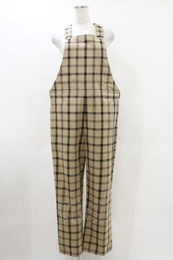 画像1: MILKBOY / CHECK SALOPETTE PANTS  ベージュ H-25-05-18-044-MB-PA-KB-ZH (1)