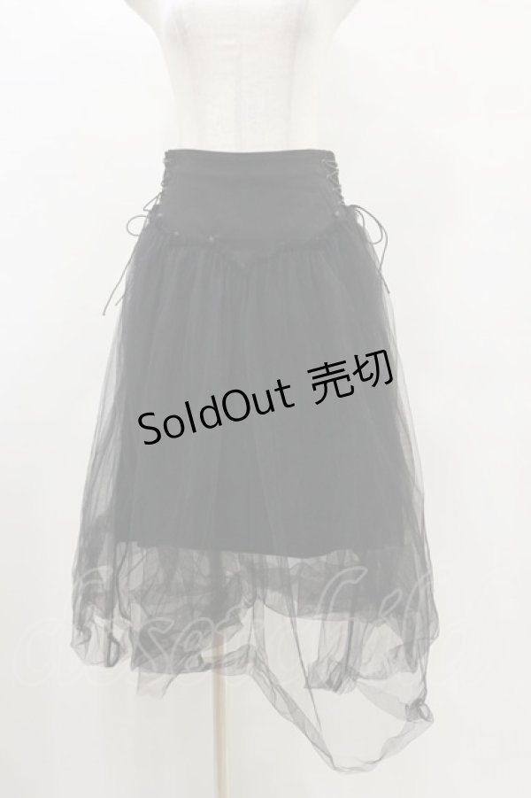 画像1: PUNK RAVE / Gothic Rock Veiling Skirt XS 黒 H-25-05-18-054-PU-SK-KB-ZH (1)