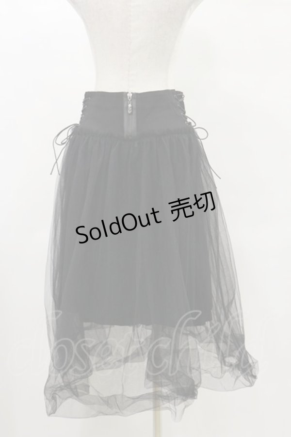 画像2: PUNK RAVE / Gothic Rock Veiling Skirt XS 黒 H-25-05-18-054-PU-SK-KB-ZH (2)