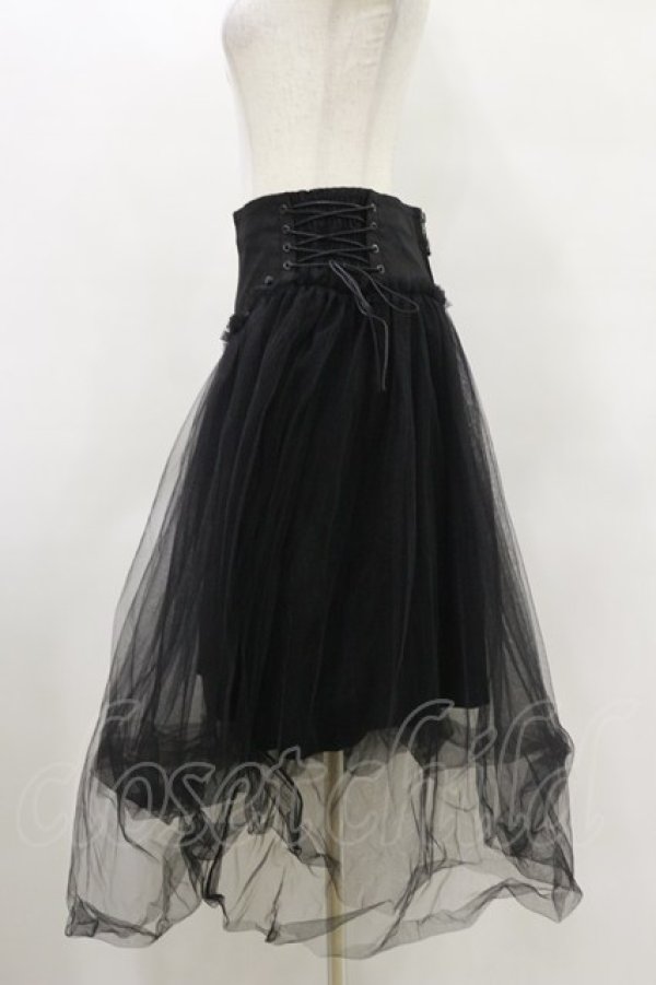 画像3: PUNK RAVE / Gothic Rock Veiling Skirt XS 黒 H-25-05-18-054-PU-SK-KB-ZH (3)