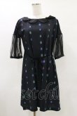 画像1: pays des fees  / 虫チュールスリーブワンピース  黒 H-25-05-18-058-PU-OP-KB-ZH (1)