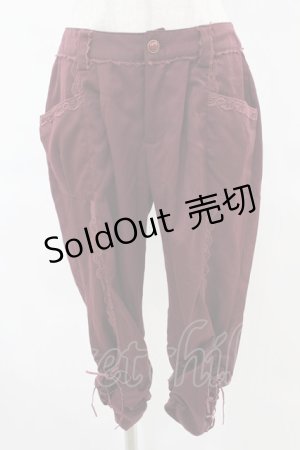 画像: axes femme / レース切替パンツ M ボルドー H-25-05-18-1041-AX-PA-NS-ZH